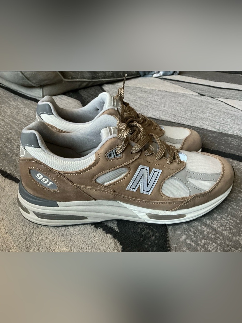 Size 10 - New balance 991 V2 Nostalgic Sepia Brown Grey Made In England U991TB2